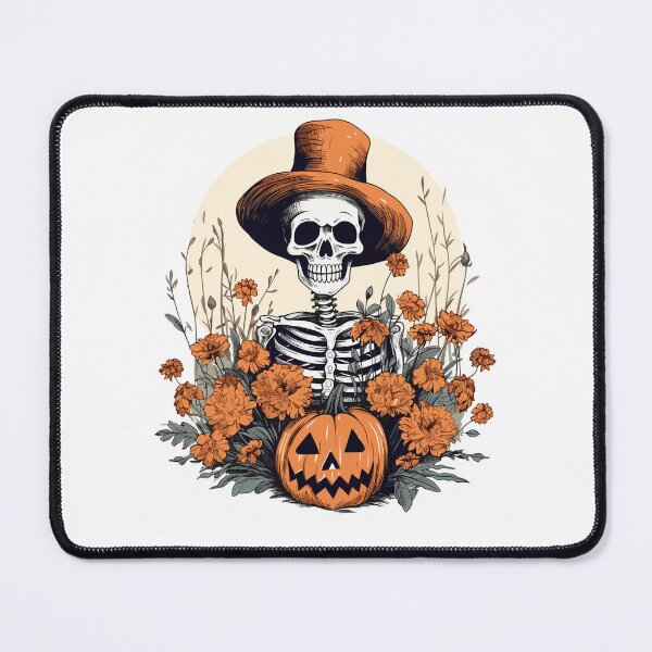 Item preview, Hand Drawn Halloween Spooky Skeleton with Flowers - Halloween Design designed and sold by Just-Flowers.