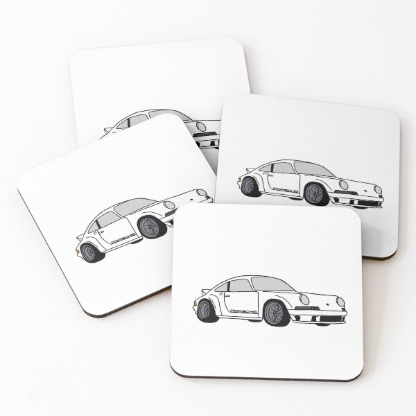 Item preview, Vintage White Porsche designed and sold by PurpleManDesign.
