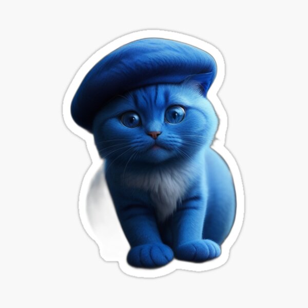  Smurf Cat Sticker Decal : Handmade Products