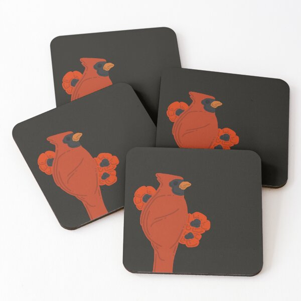 Item preview, Poppies and a Red Cardinal designed and sold by ToonyPineapple.