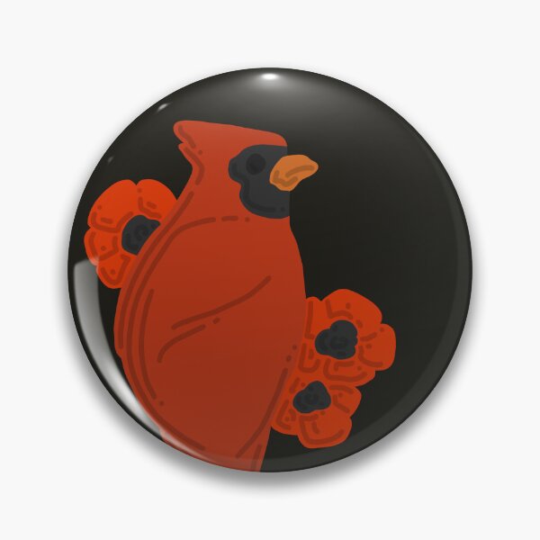 Item preview, Poppies and a Red Cardinal designed and sold by ToonyPineapple.