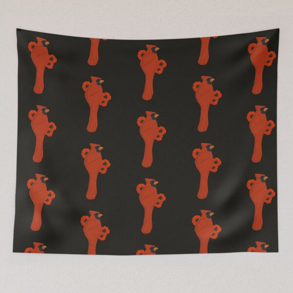 Item preview, Poppies and a Red Cardinal designed and sold by ToonyPineapple.