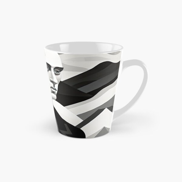 Item preview, Black & White Bauhaus Portrait in Front of the Alps designed and sold by ArtificialGenes.