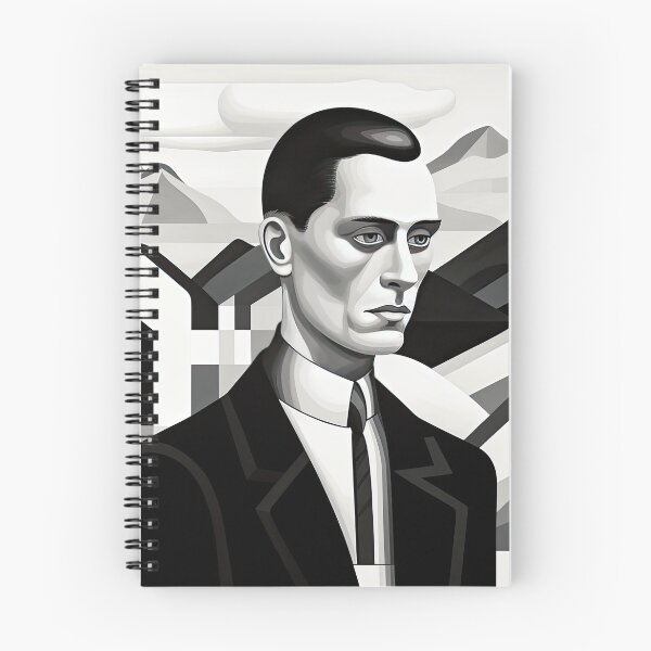 Item preview, Black & White Bauhaus Portrait in Front of the Alps designed and sold by ArtificialGenes.