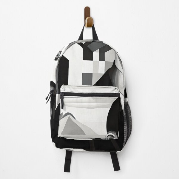 Item preview, Black & White Bauhaus Portrait in Front of the Alps designed and sold by ArtificialGenes.