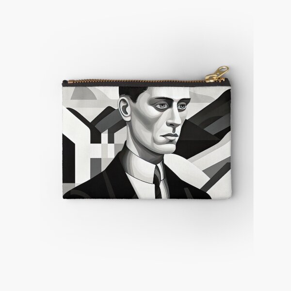 Item preview, Black & White Bauhaus Portrait in Front of the Alps designed and sold by ArtificialGenes.
