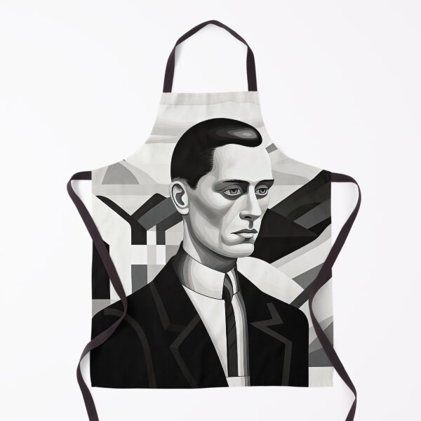 Item preview, Black & White Bauhaus Portrait in Front of the Alps designed and sold by ArtificialGenes.
