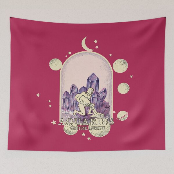 Item preview, Aquarius Gemstone: Amethyst crystal. Astral design. Pink version designed and sold by MINDTHECHERRY.