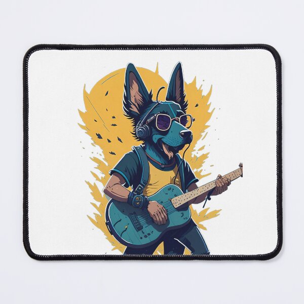 Item preview, German Shepherd Dog Play guitar artwork Classic T-Shirt designed and sold by tharaka-merch.