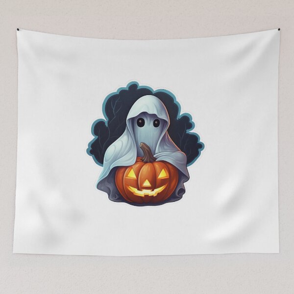 Item preview, Spooky Season Ghost Halloween | Classic T-Shirt, Sticker designed and sold by NicolasGlowArt.