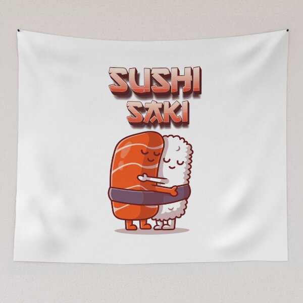 Aperçu de l'œuvre Sushi saki amis riz créée et vendue par Arctic frame studio.