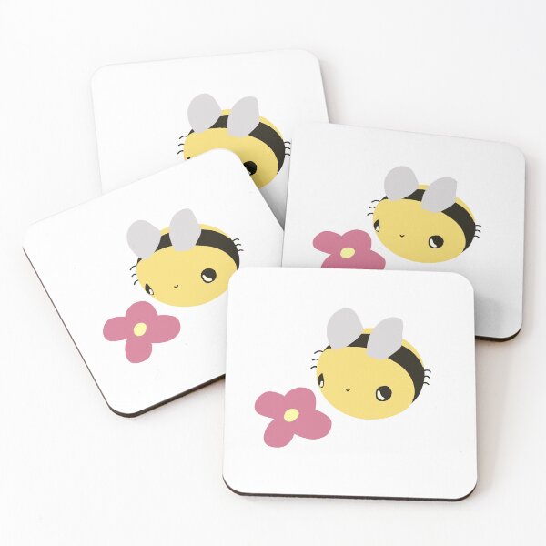 Item preview, cute little bee with flower designed and sold by thestrangerfrog.