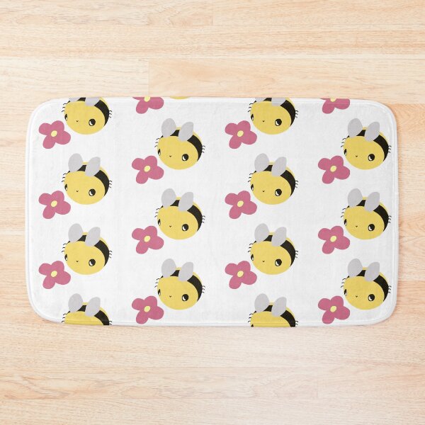 Item preview, cute little bee with flower designed and sold by thestrangerfrog.