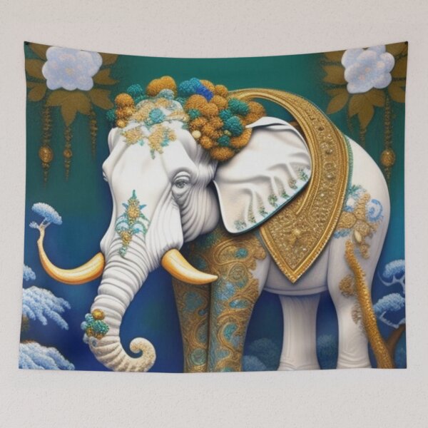 Item preview, Elegant white Elephant  designed and sold by Roxburylane.