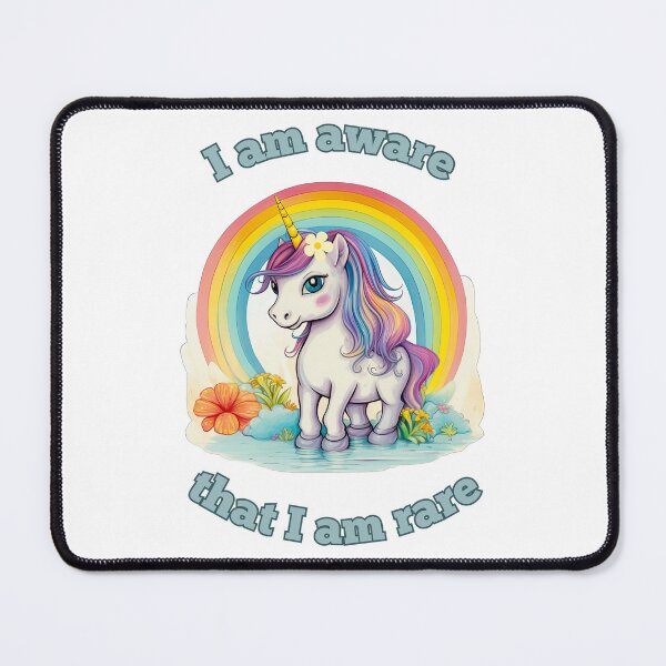 Item preview, Cute rare unicorn in front of rainbow designed and sold by OlmArtify.