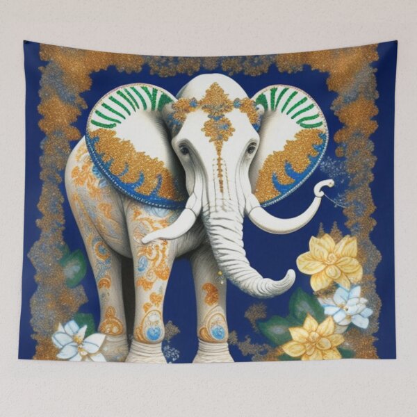 Item preview, Stylish Elephant art designed and sold by Roxburylane.