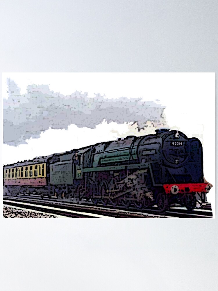 Alternate view of Leicester City 92214 steam train Poster