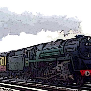 Artwork thumbnail, Leicester City 92214 steam train by bywhacky