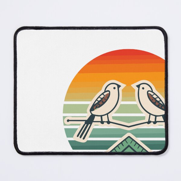 Item preview, Two Butcherbirds On a Branch Sunset designed and sold by MikeKart.
