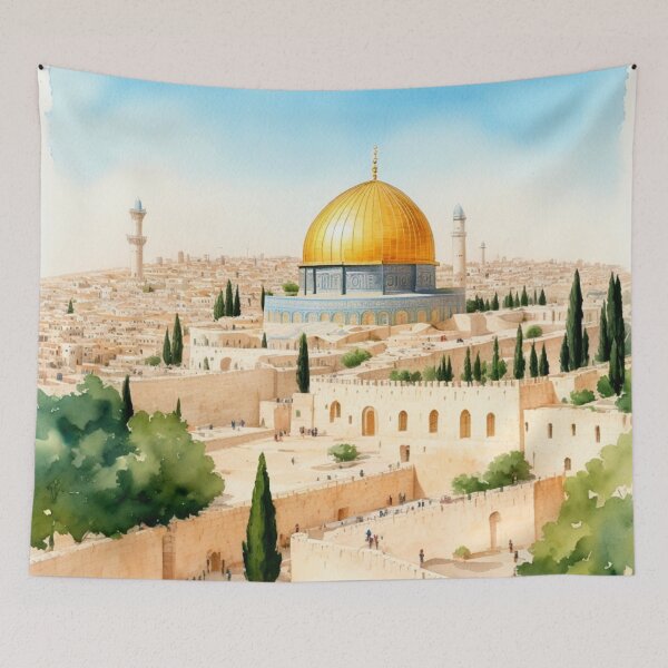 Item preview, Watercolor Design of Jerusalem - Israel  designed and sold by Sketch-Shack.