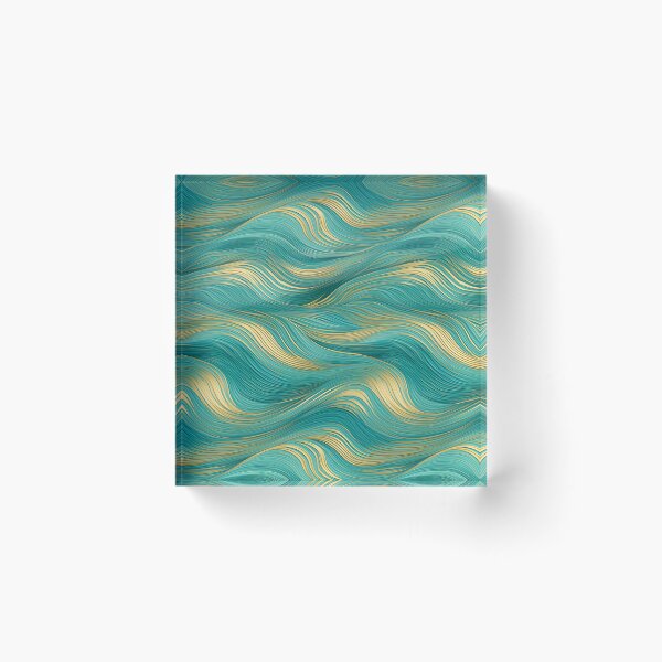 Item preview, Blue and Gold Seascape - Artistic Home Accents designed and sold by RetComly.