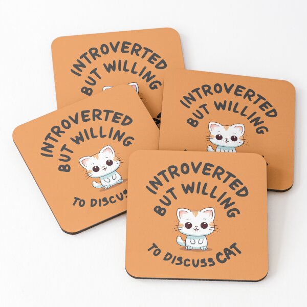 Item preview, Introverted but willing to discuss CAT designed and sold by JadesignFang.
