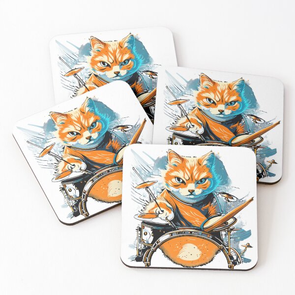 Item preview, Drummer Cat designed and sold by KoalaArtStudio.