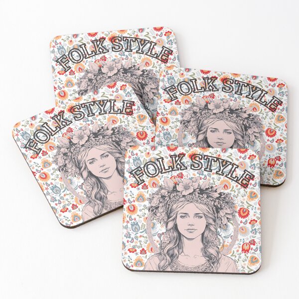 Item preview, Folk Style, Girl with flower crown designed and sold by InnerGrow.