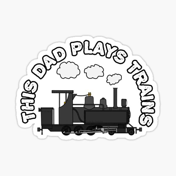 Train Steam Locomotive Railway Enthusiasts Model Railroad (Pink) Sticker  for Sale by doodlerob