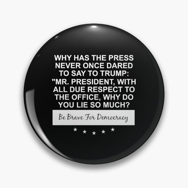Item preview, Be brave for democracy white text designed and sold by Politics-Corner.