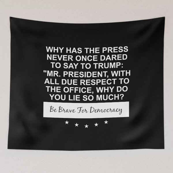 Item preview, Be brave for democracy white text designed and sold by Politics-Corner.