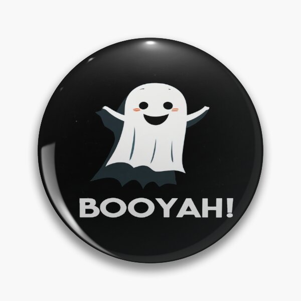 Item preview, HAPPY CUTE GHOST SURPRISING SOMEONE WITH THE WORDS "BOOYAH!" Midjourney AI Artwork designed and sold by davidjulie.