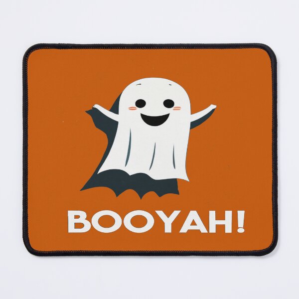 Item preview, HAPPY CUTE GHOST SURPRISING SOMEONE WITH THE WORDS "BOOYAH!" Midjourney AI Artwork designed and sold by davidjulie.