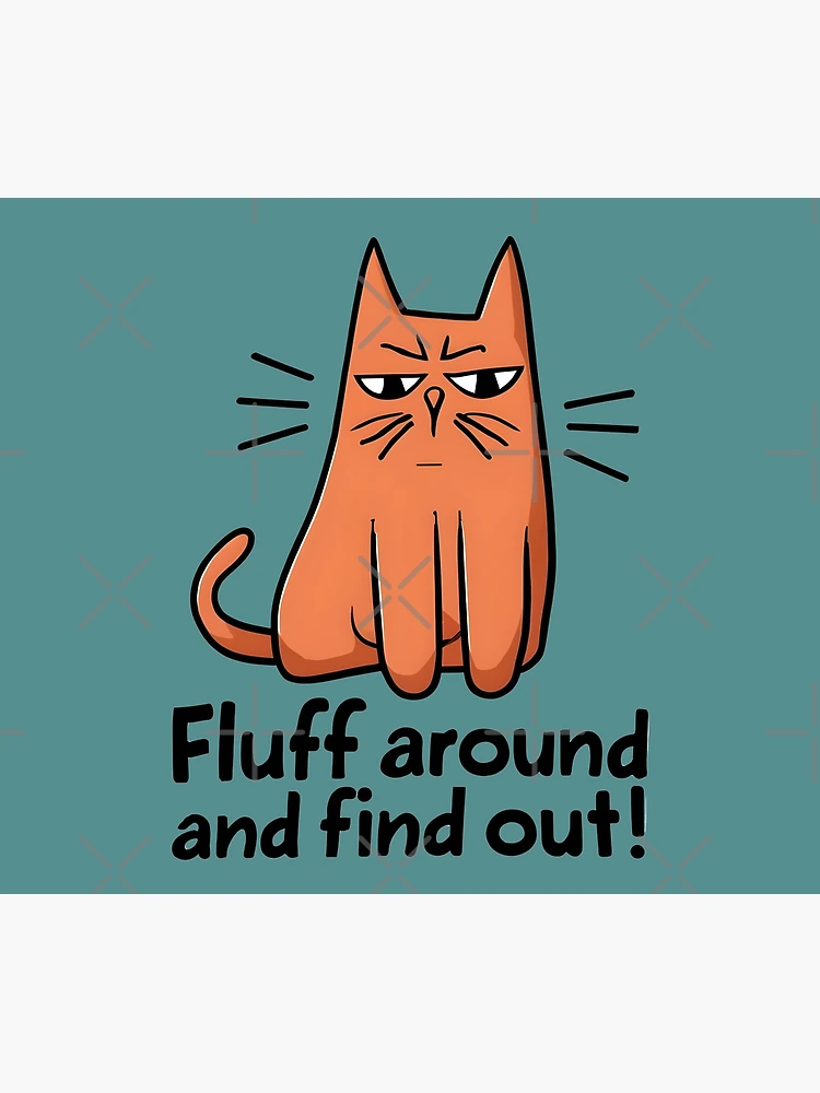 Fluff Off Angry Cat Poster by lovewithfluff