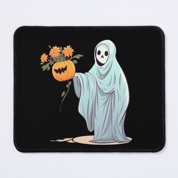 Item preview, Vintage Floral Ghost Halloween with Pumpkin designed and sold by ArtFromBeyond.