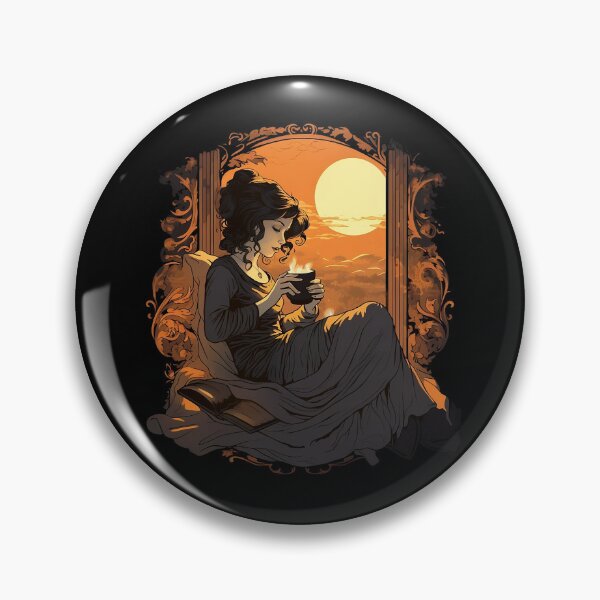 Item preview, Young woman drinking tea designed and sold by Dahlann.