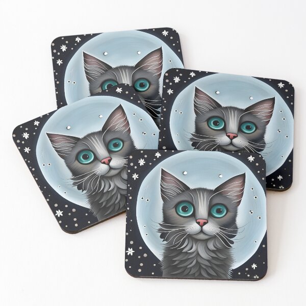 Item preview, Kitty Stars and Moon designed and sold by Reclining Buddha Cat.