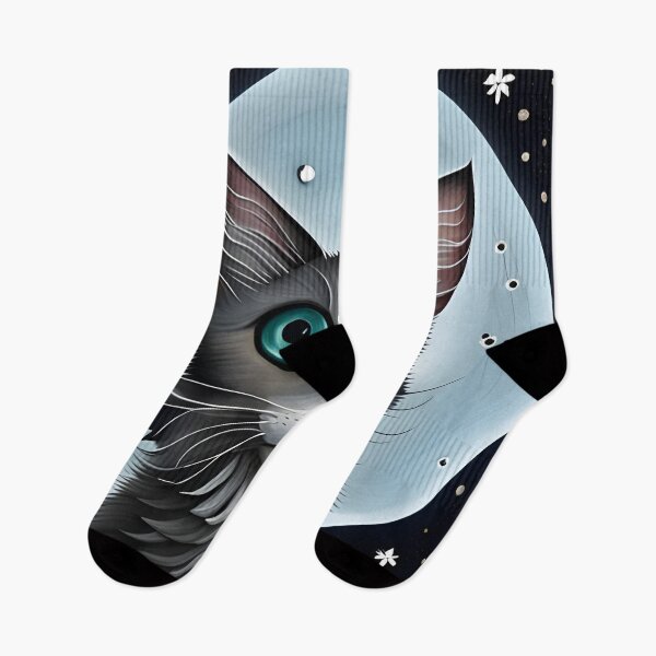 Item preview, Kitty Stars and Moon designed and sold by Reclining Buddha Cat.