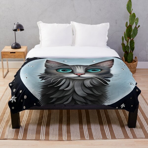 Aperçu de l'œuvre Kitty étoiles et lune créée et vendue par Reclining Buddha Cat.