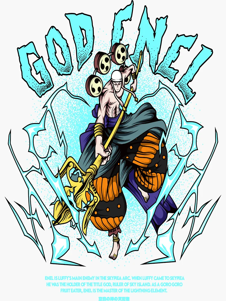 God Enel One Piece Enel Bounty Poster Skypeia Goro goro no mi Magnet for  Sale by One Piece Bounty Poster