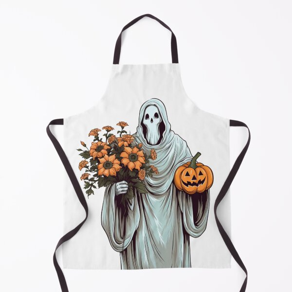 Item preview, Vintage Floral Ghost Halloween with Pumpkin designed and sold by ArtFromBeyond.