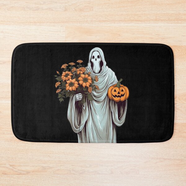 Item preview, Vintage Floral Ghost Halloween with Pumpkin designed and sold by ArtFromBeyond.