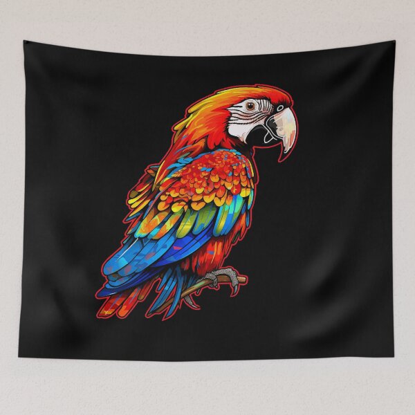 Item preview, Colourful Scarlet Macaw designed and sold by VelvetRoom.