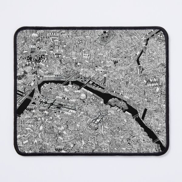 Item preview, Paris France drawing map designed and sold by oliver polanski.