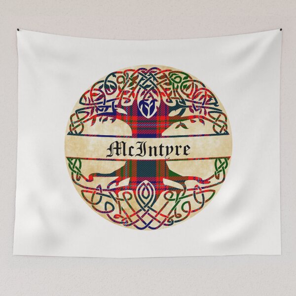 Item preview, McIntyre Tree of Life Clan Scottish Surname tartan designed and sold by BagTown Clans.