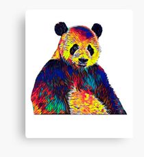 Kids Cute Panda Bear Face Youth T Shirt For Kids Children Canvas Print
