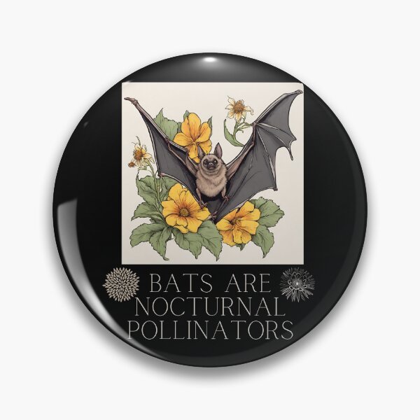 Item preview, Bats Are Nocturnal Pollinators Colorful Design designed and sold by EarthArtDesigns.