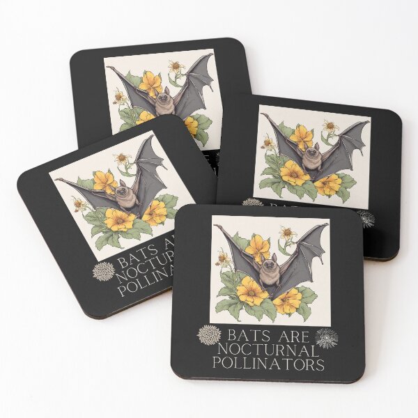Item preview, Bats Are Nocturnal Pollinators Colorful Design designed and sold by EarthArtDesigns.