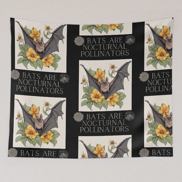 Item preview, Bats Are Nocturnal Pollinators Colorful Design designed and sold by EarthArtDesigns.