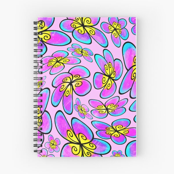Item preview, Retro 1960's Pink, Purple, Yellow Twirled Floral Pattern designed and sold by DEC02.
